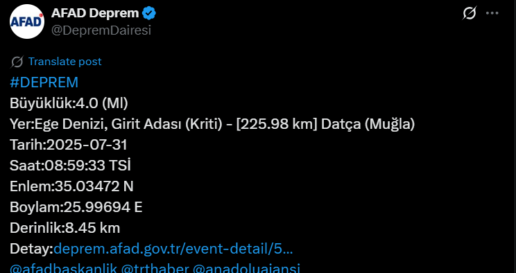 Mugla Deprem