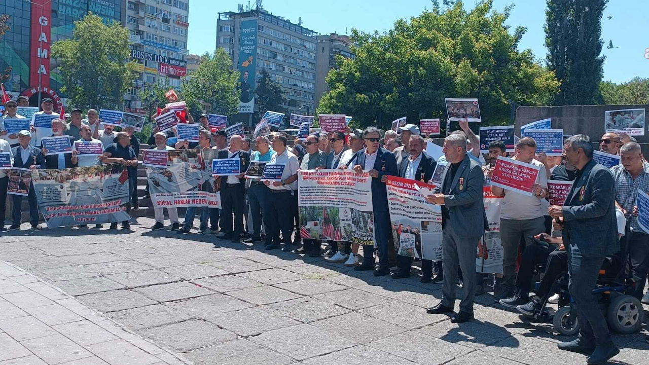 Er sehit aileleri ve gaziler ankarada eylemde tek istedigimiz adalet BP7Lk28I